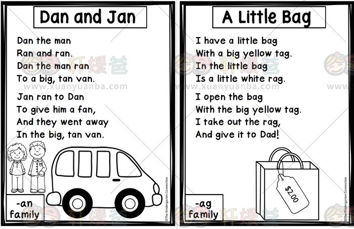 《CVC Phonics Poems Word Families》 23首自然拼读韵律诗PDF 百度云网盘下载