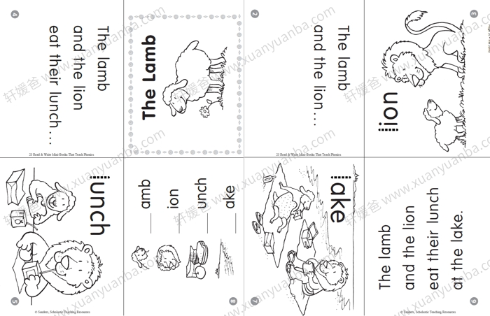 《25 Read & Write Mini-books That Teach Phonics》学乐自然拼读迷你练习册PDF百度网盘下载
