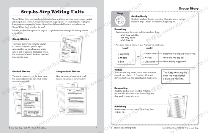 《How to Write A Story 4册》关于如何写一个故事写作练习册系列 PDF百度网盘下载