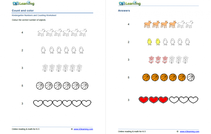 《K5 learning kindergarten worksheets》幼儿园英文数学练习纸 PDF百度网盘下载