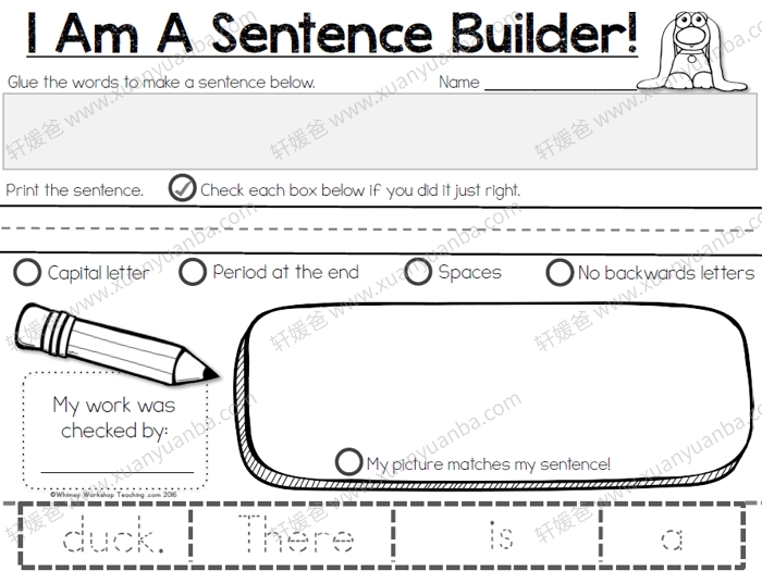 《Sentence Building 1-3》句子书写专项练习 PDF百度云网盘下载