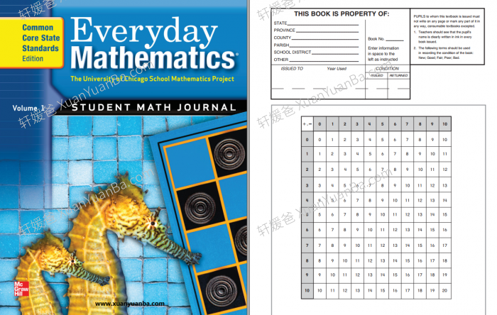 《Everyday Mathematics G1-G6》加州数学小学教材1-6含答案共12册PDF 百度云网盘下载