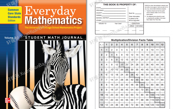《Everyday Mathematics G1-G6》加州数学小学教材1-6含答案共12册PDF 百度云网盘下载