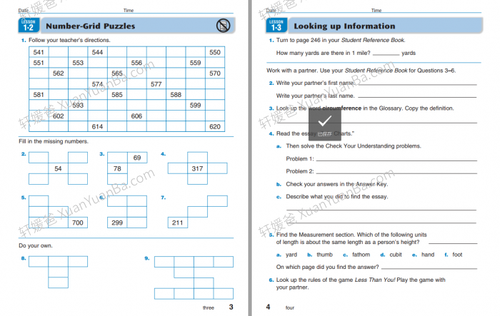 《Everyday Mathematics G1-G6》加州数学小学教材1-6含答案共12册PDF 百度云网盘下载