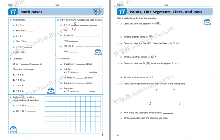 《Everyday Mathematics G1-G6》加州数学小学教材1-6含答案共12册PDF 百度云网盘下载