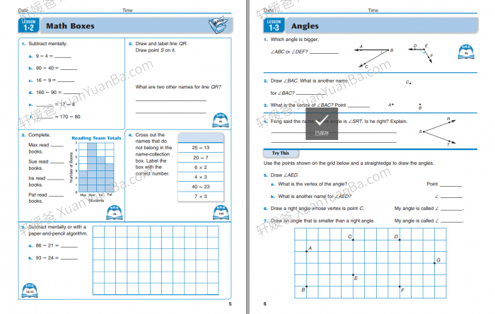 《Everyday Mathematics G1-G6》加州数学小学教材1-6含答案共12册PDF 百度云网盘下载