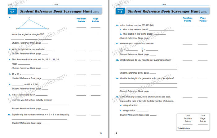 《Everyday Mathematics G1-G6》加州数学小学教材1-6含答案共12册PDF 百度云网盘下载