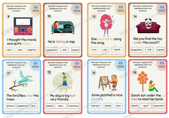 《New! Parts of Speech 》40个词性带答案的任务卡片 PDF百度云网盘下载