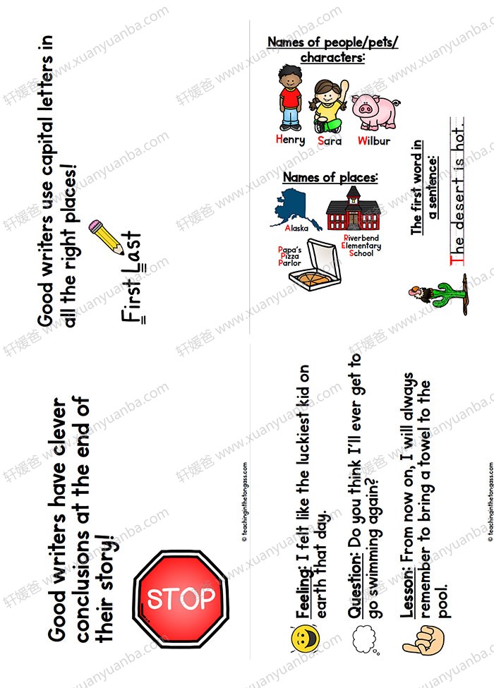 《Writing Anchor Chart BUNDLE EDITABLE》26个写作练习技巧资源包 PDF 百度云网盘下载