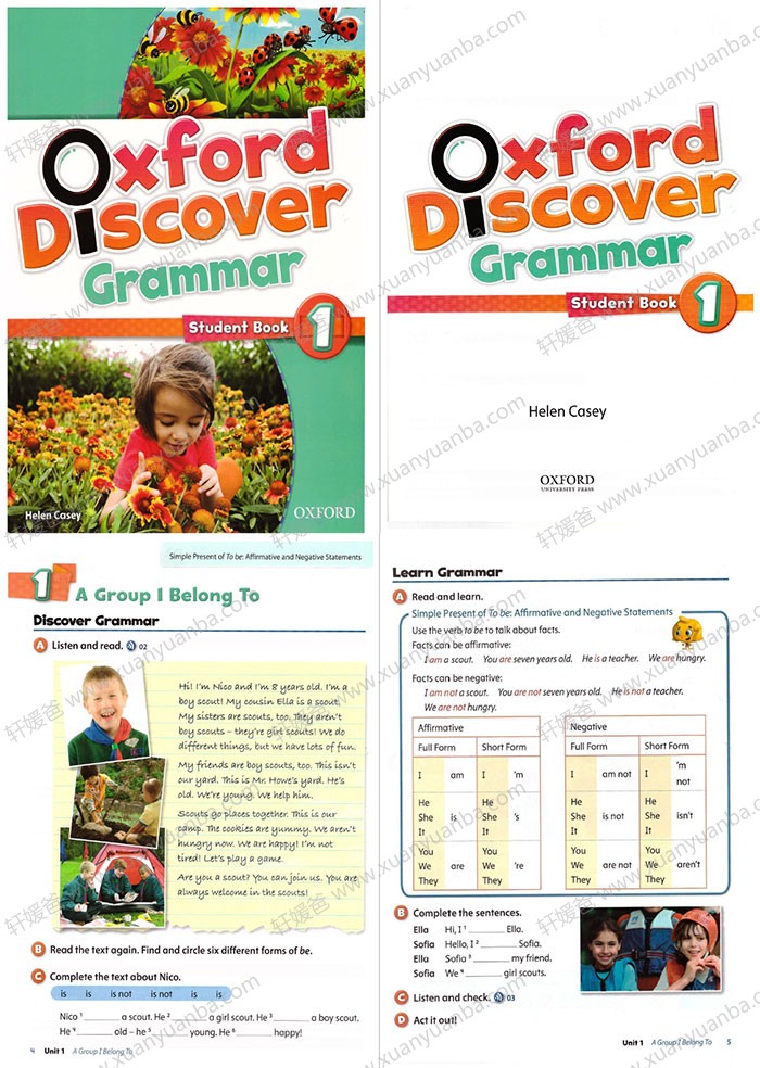 《Oxford Discover Grammar G1-G6》牛津英语语法教材第一版 PDF 百度云网盘下载