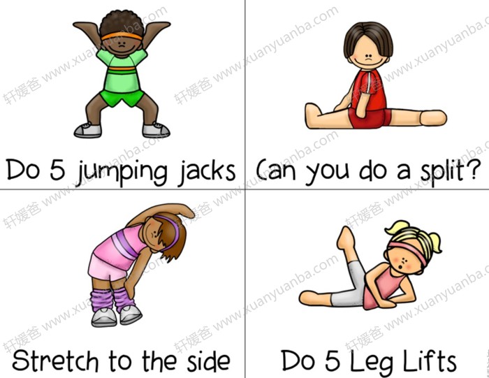 《瑜伽卡通闪卡》黑白彩色儿童闪卡22P PDF百度云网盘下载