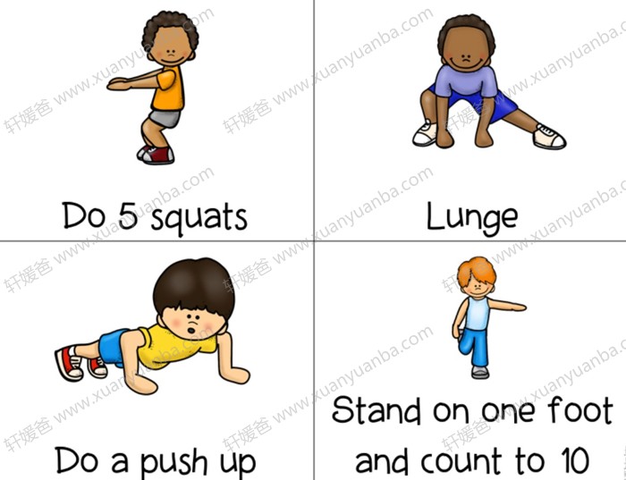 《瑜伽卡通闪卡》黑白彩色儿童闪卡22P PDF百度云网盘下载