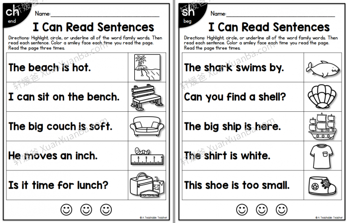 《I Can Read PHONICS SENTENCES》自然拼读阅读练习纸4册PDF 百度云网盘下载