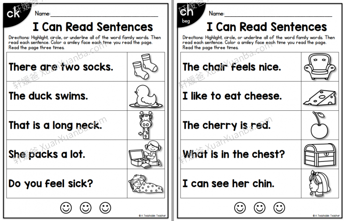 《I Can Read PHONICS SENTENCES》自然拼读阅读练习纸4册PDF 百度云网盘下载