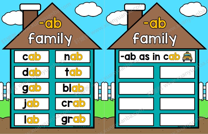 《WORD FAMILY HOUSES》55个词族184P PDF 百度云网盘下载