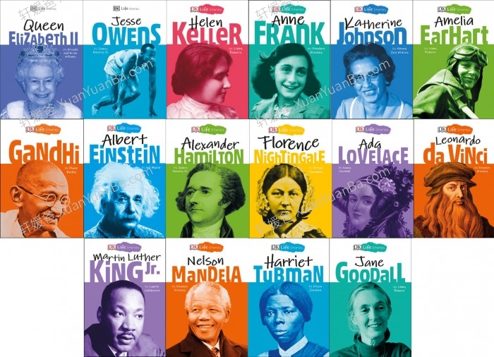 《DK英文人物传记系列》16册历史名人故事全彩桥梁书PDF 百度云网盘下载