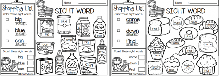 《Sight Word Shop》高频词购物涂色4册练习册 百度云网盘下载