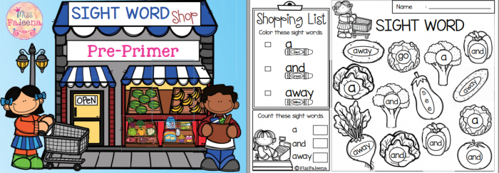 《Sight Word Shop》高频词购物涂色4册练习册 百度云网盘下载