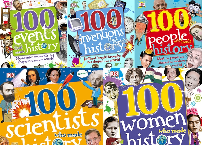 《100 in History》DK历史人物事事件发明5册儿童杂志PDF 百度云网盘下载