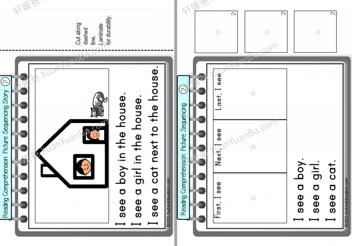《Visual Sequencing Reading Comprehension》阅读理解故事安静书PDF 百度云网盘下载