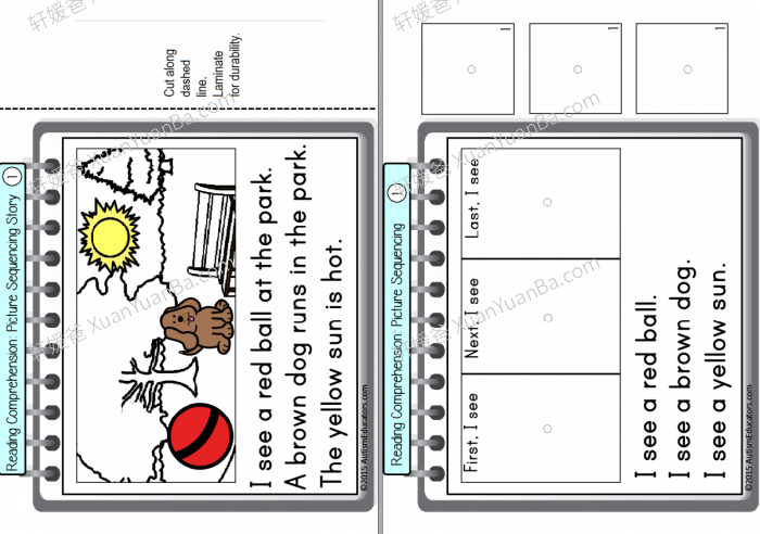 《Visual Sequencing Reading Comprehension》阅读理解故事安静书PDF 百度云网盘下载