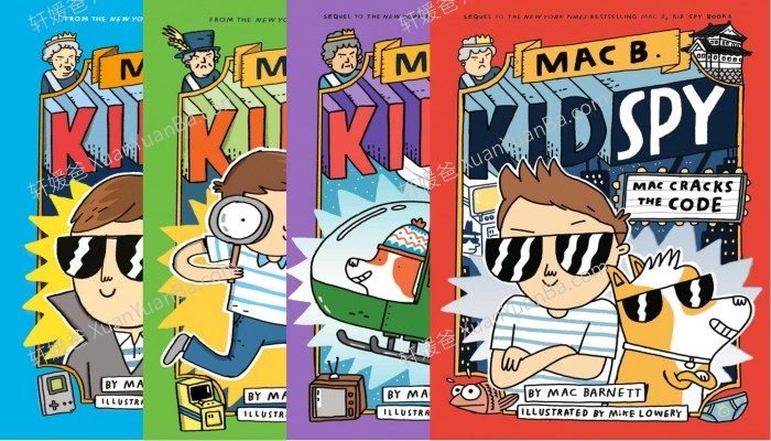 《Mac B, Kid Spy 》4册黑超特警队儿童间谍系列桥梁章节书PDF 百度云网盘下载