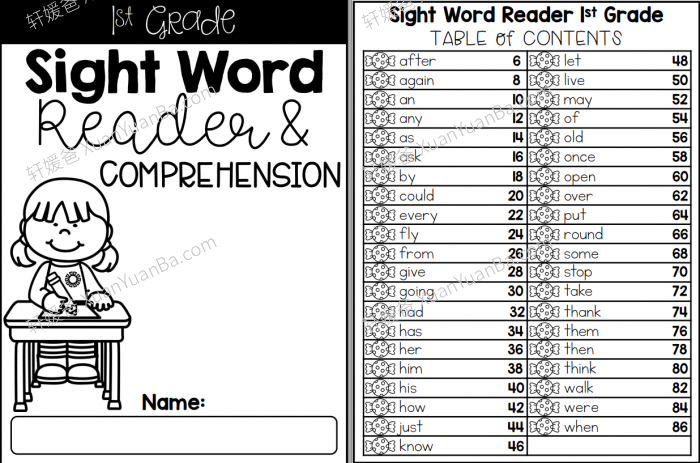 《SightWord Reader and Comprehension》高频词英语阅读理解3册PDF 百度云网盘下载
