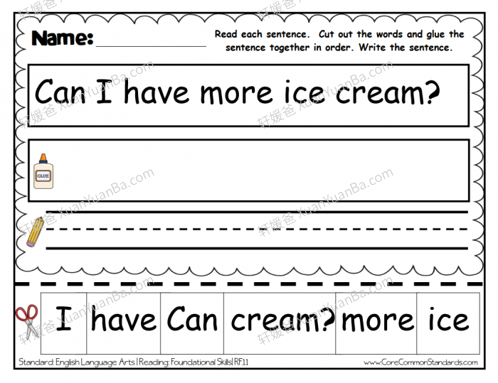 《SENTENCE STRUCTURE》句子结构手工练习纸PDF 百度云网盘下载