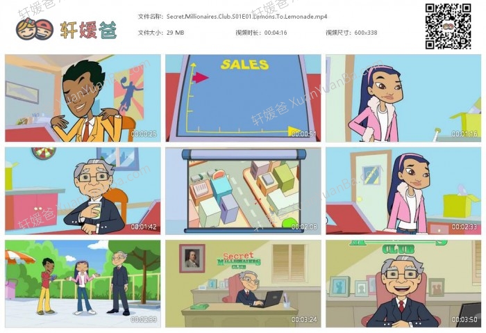 《SECRET MILLIONAIRES CLUB》巴菲特神秘俱乐部儿童财商启蒙动画片PDF 百度云网盘下载