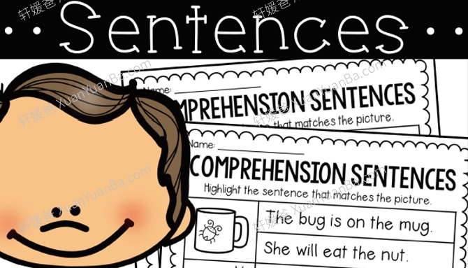 《Comprehension Sentences》英文阅读理解句子练习册21页 PDF 百度云网盘下载