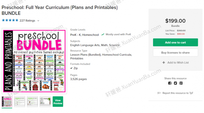 《Preschool Bundle》学前27个英语主题词汇练习包PDF 百度网盘下载
