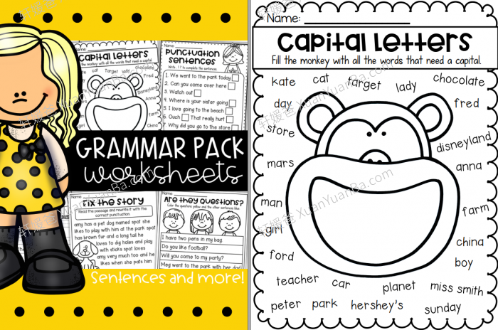 《Grammar Worksheet Bundle》语法练习册3册PDF 百度云网盘下载