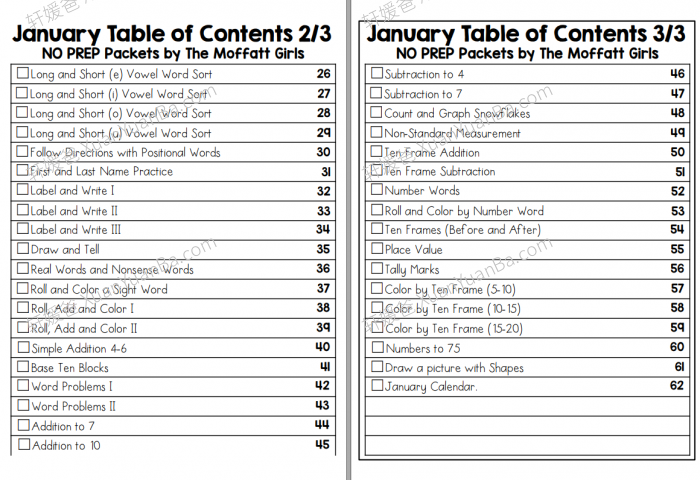 《Preschool Monthly NO PREP Packets》幼儿园学前综合练习册9套全PDF 百度网盘下载