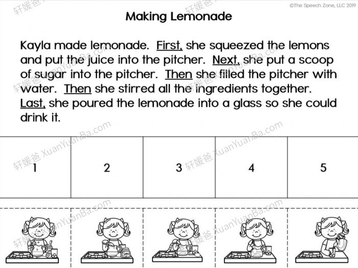 《Five Step Sequencing Stories》2份英语启蒙阅读理解活动册PDF
