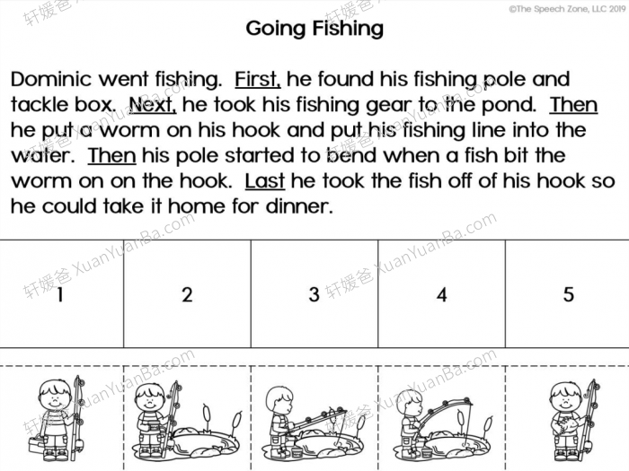《Five Step Sequencing Stories》2份英语启蒙阅读理解活动册PDF