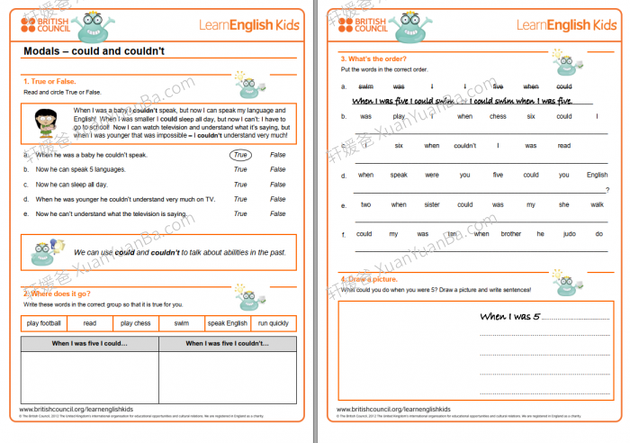 《Grammar games worksheets》语法游戏专项练习纸PDF 百度网盘下载