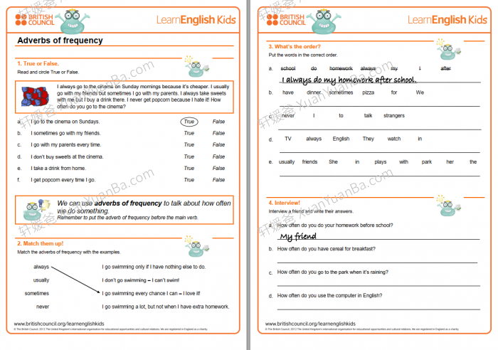 《Grammar games worksheets》语法游戏专项练习纸PDF 百度网盘下载