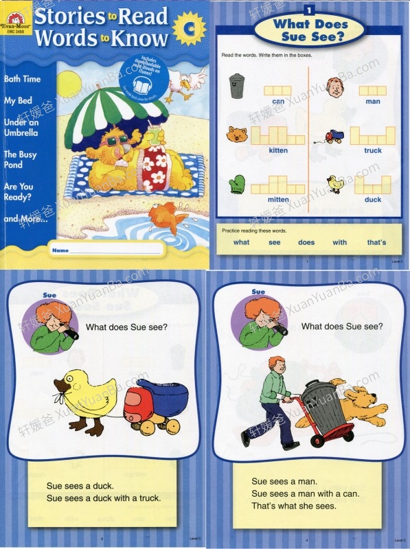 《Stories to Read, Words to Know》10册英文阅读练习册含答案MP3+PDF 百度云网盘下载