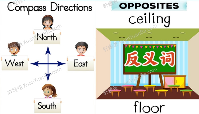 《OPPOSITES 》106张英语反义词闪卡 PDF百度云网盘下载
