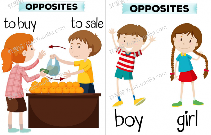 《OPPOSITES 》106张英语反义词闪卡 PDF百度云网盘下载