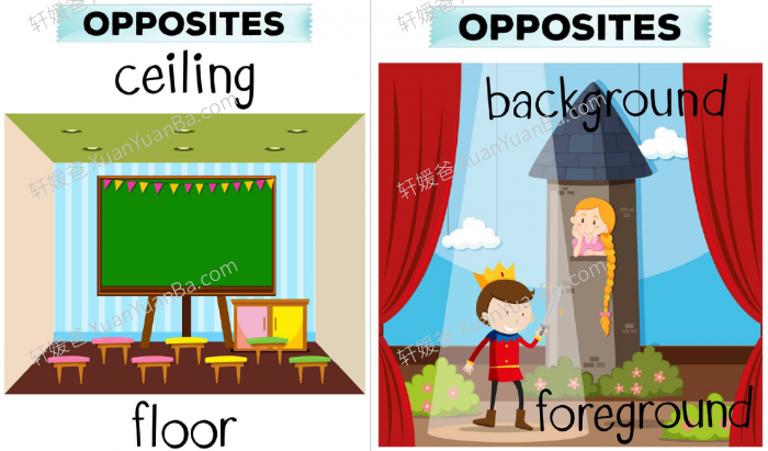 《OPPOSITES 》106张英语反义词闪卡 PDF百度云网盘下载