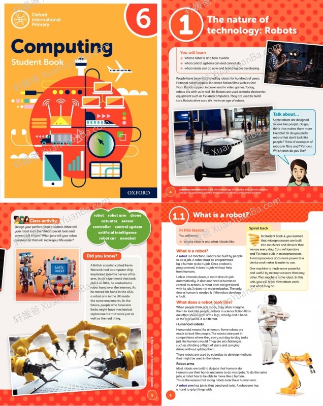 《International Computing Student Book》1-6年级牛津国际小学计算机教材PDF 百度云网盘下载