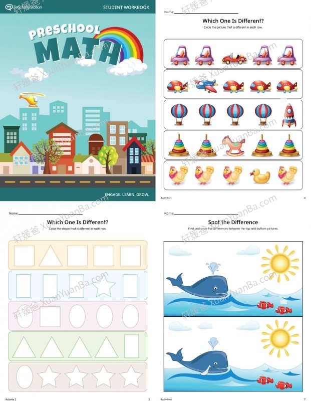 《MTS Preschool Math》 幼儿园数学数学启蒙基础英文练习册带答案PDF 百度云网盘下载