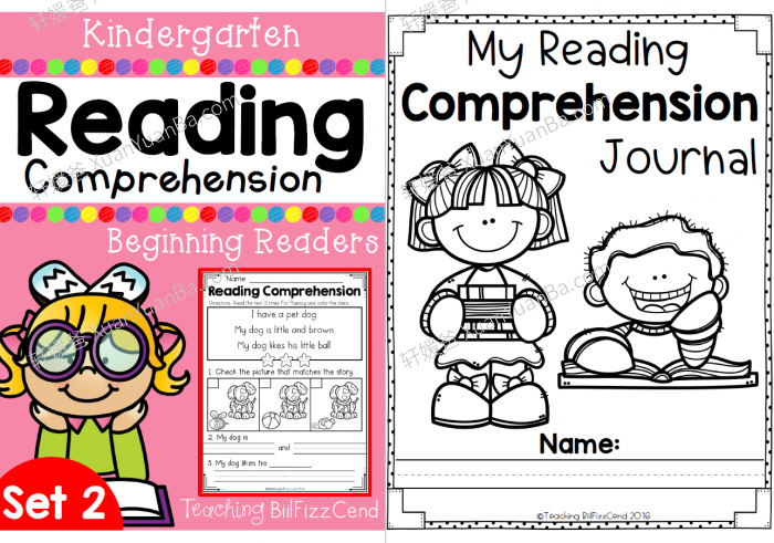 《Kindergarten Reading Comprehension》小学英文启蒙阅读理解练习册共三册PDF 百度云网盘下载