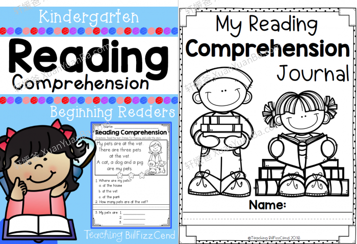 《Kindergarten Reading Comprehension》小学英文启蒙阅读理解练习册共三册PDF 百度云网盘下载