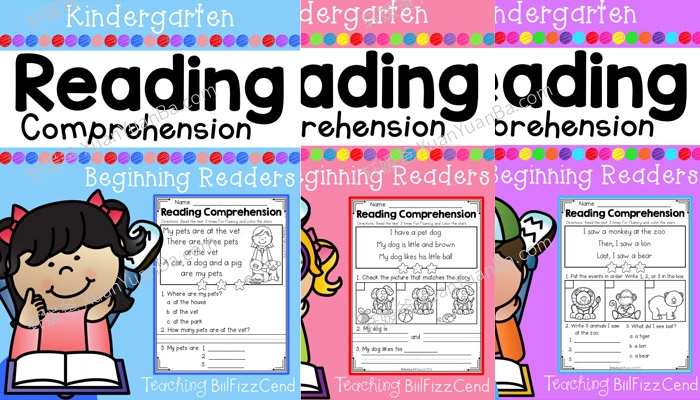 《Kindergarten Reading Comprehension》小学英文启蒙阅读理解练习册共三册PDF 百度云网盘下载