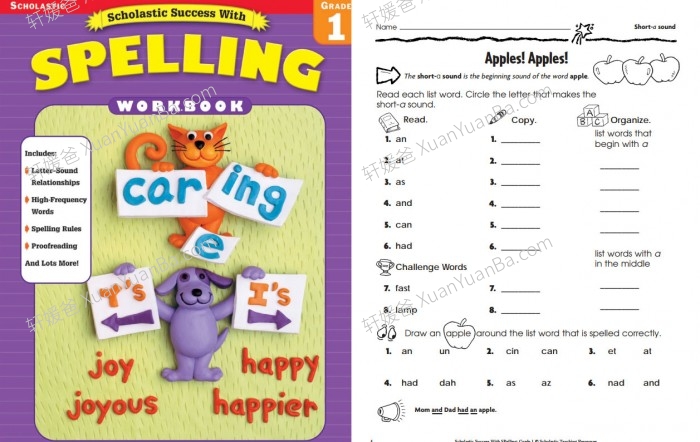 《Success With Spelling1-5》学乐小学生拼写写作英文练习册5册PDF 百度云网盘下载