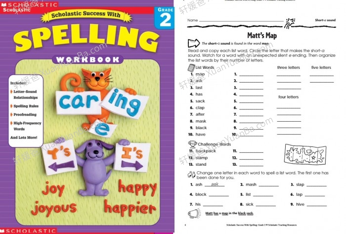《Success With Spelling1-5》学乐小学生拼写写作英文练习册5册PDF 百度云网盘下载