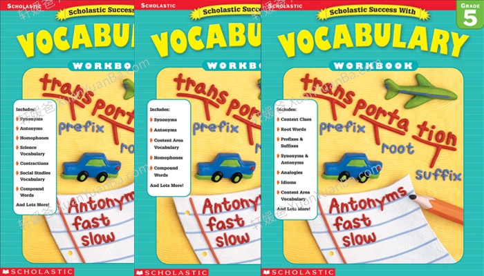 《Success With Vocabulary1-5》小学生词汇英文练习册5册PDF 百度云网盘下载