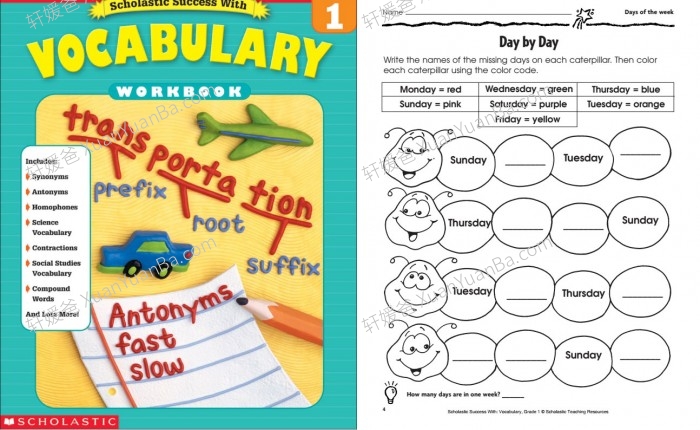 《Success With Vocabulary1-5》小学生词汇英文练习册5册PDF 百度云网盘下载